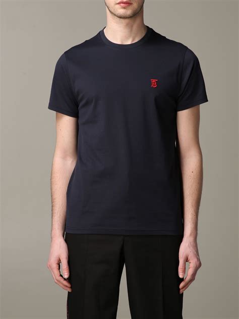 burberry blue embroidery tee|Burberry men shirts.